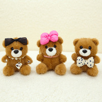 Vente en gros de jouets en peluche PP coton doux et écologiques Mini ours en peluche breloque porte-clés pendentif accessoires machine à griffes