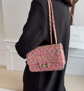 Sac à bandoulière classique en tissu à motif floral pour femme, petit sac à lanière, sac à main élégant pour femme, sac fourre-tout - Product Image 3