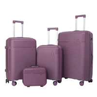 Ensemble de valises de voyage en PP de luxe à grande capacité, design classique, légères, nouvelle coque rigide, écologiques, avec serrure à clavier