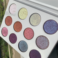 Palette de fards à paupières 12 couleurs, maquillage personnalisé, duo-chrome, poudre de fards à paupières, trousse unique de marque