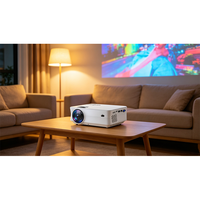 Projecteur domestique portable L15, 200-300 lumens ANSI, 10800P HD WiFi, projecteur de films LCD pour le divertissement à domicile