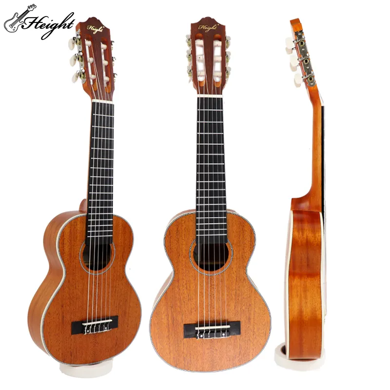 Ukulululele Ukuleleukulele Bel Uke Kuningan, Resonator Tubuh Ukulele 28 Inci Konser Ukelele Gitar Hawaii