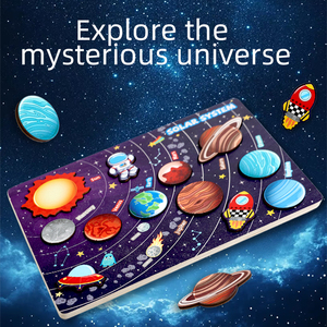 Jouet d'aventure spatiale, cadeau d'anniversaire pour garçons et filles, puzzles du système solaire, jouets planètes spatiales, grand puzzle - Product Image 2