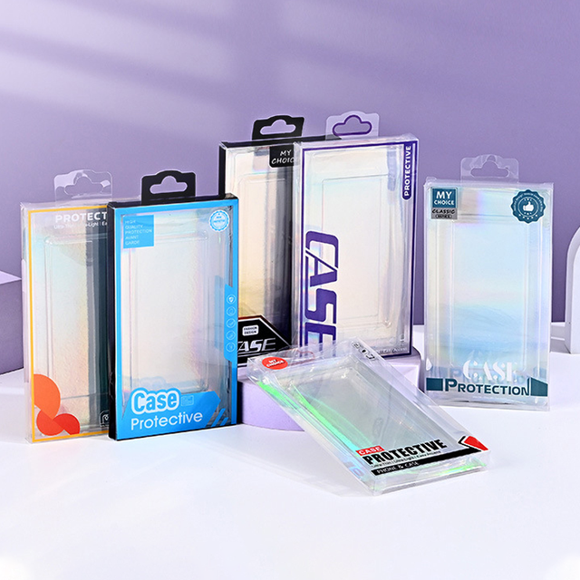 6.7 Inch Clear Transparent PVC Cell Phone Case Packaging Box Protective Storage Solution for Phone Cases