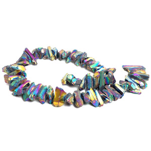 Perle d'agate électroplaquée, 2-3mm, à facettes, en pierre naturelle brute, pointe minérale, pour la lithothérapie, accessoire de fabrication de bijoux DIY - Product Image 1