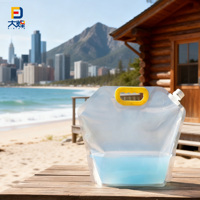 Pochette souple transparente pliable de 5 L avec bec verseur pour eau et boissons, Doypack, pochette verticale, emballage plastique de qualité alimentaire, pliable pour l'extérieur
