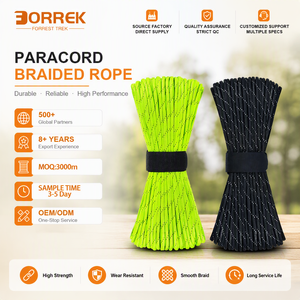 Cordons de parachute réfléchissants 4 mm 550 Paracord à 7 brins pour le camping, la randonnée, la survie, la tente tactique, la pêche, la corde à <span class=keywords><strong>linge</strong></span>, le bricolage - Product Image 1