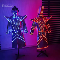 Costume de robot LED RGB lumineux pour danseur, tenue intégrale pour artiste masculin, ambiance de bar, boîte de nuit, performance scénique