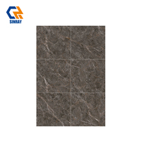 Carreaux de sol intérieurs en porcelaine 600x600mm, 9mm d'épaisseur, modernes, antibactériens, résistants aux acides, finition brillante, imitation pierre