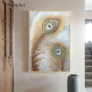 <span class=keywords><strong>Peinture</strong></span> abstraite moderne <span class=keywords><strong>de</strong></span> paysage à l'huile <span class=keywords><strong>de</strong></span> toile peinte à la main <span class=keywords><strong>de</strong></span> <span class=keywords><strong>plume</strong></span> <span class=keywords><strong>de</strong></span> <span class=keywords><strong>paon</strong></span> d'or pour la décoration <span class=keywords><strong>de</strong></span> salon avec Anime - Product Image 2