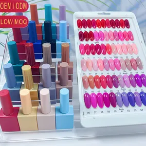 Pequeño MOQ marca profesional esmalte de uñas Gel suministros Salón Libre diseño único Gel esmalte de uñas botellas OEM Etiqueta Privada