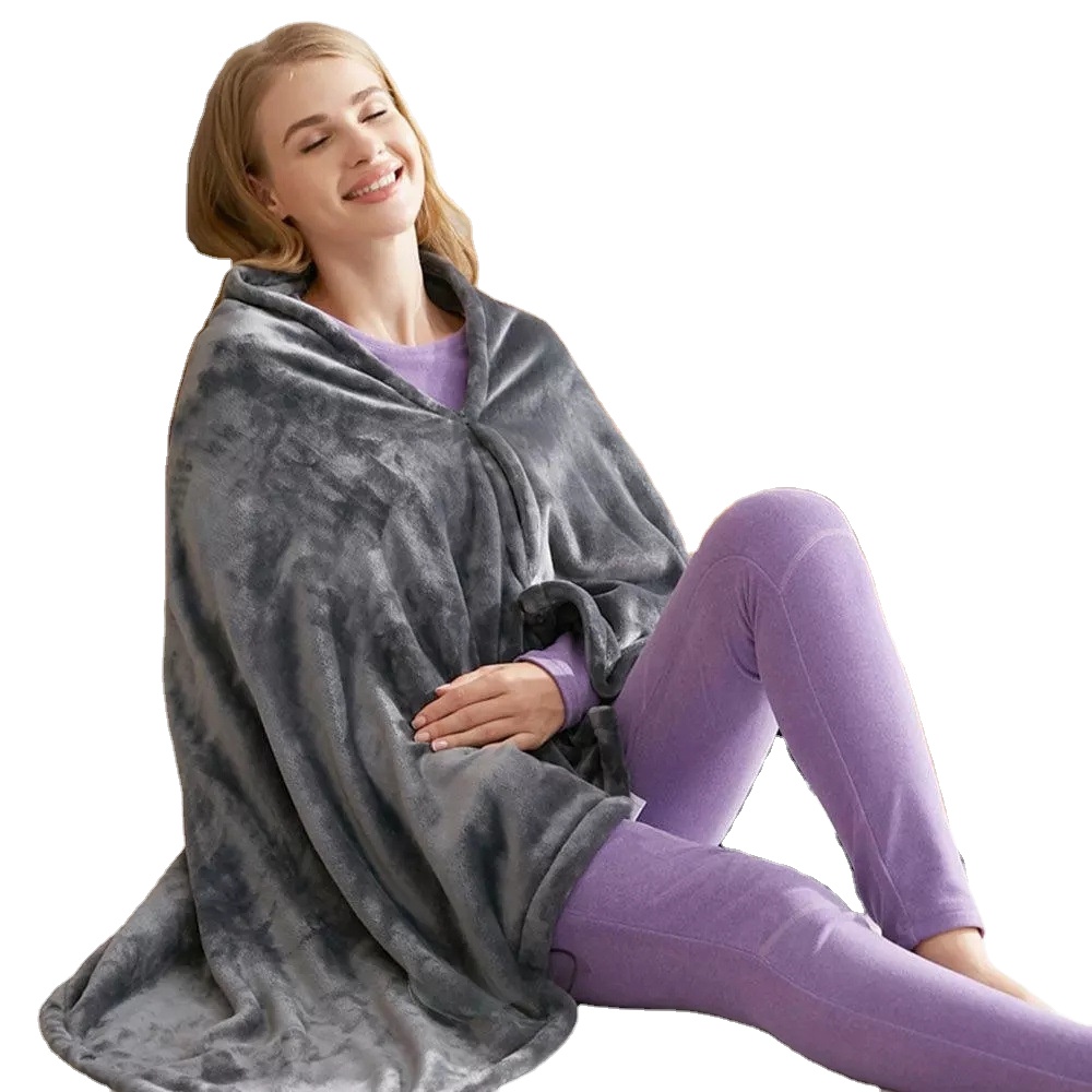 USB с подогревом Электрический пледы 3 уровень тепла моющиеся из кораллового флиса мягкая Фланелевая пижама "быстрый нагрев одеяло для облегчения боли в спине