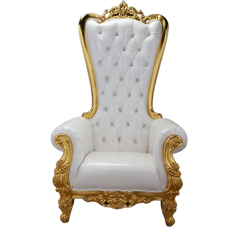 Dropship Carved Lion King Cheap Royal luxury high back sliver Banquet resin flower Throne Chairs for Bride and Groom Wedding