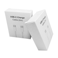 2M USB C Type-C 3A Câble de données à charge rapide 24W Smart Power avec gaine en nylon TPE Compatible avec tous les téléphones mobiles/utilisation d'ordinateur