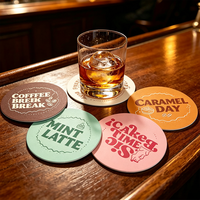 Sous-verres en papier personnalisés de qualité alimentaire, ronds et carrés, en carton absorbant pour bar à bière