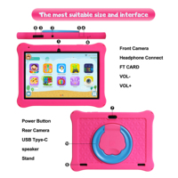 Tablette ATMPC 10,1 pouces la moins chère, Android 14, conçue pour les enfants, tablettes éducatives Android 10 pouces, tablettes OEM