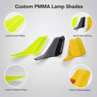 Diffuseur de lumière en acrylique PMMA irrégulier sur mesure, moulé par injection, pour vente en gros