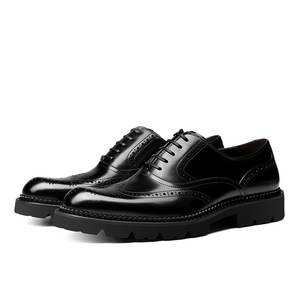 Mocasines de Cuero Genuino para Hombre, Zapatos Casuales Clásicos Originales de Lujo, con Grabado Serpentino, Cierre con Cordones, Punta Impermeable - Product Image 4