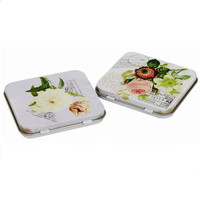 Boîte en métal rectangulaire personnalisée avec couvercle à charnière, qualité alimentaire, vide, pour emballage de bonbons, chocolats et cadeaux