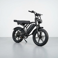 Vélo électrique 250W en stock entrepôt européen, VTT électrique 750W 20 pouces à pneus larges, 7 vitesses, pour adultes