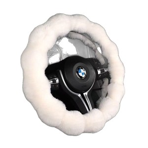 Housse de volant de voiture <span class=keywords><strong>en</strong></span> peluche extra chaude pour l'hiver, design mignon de dessin animé, style sportif et moelleux, <span class=keywords><strong>en</strong></span> PVC et caoutchouc - Product Image 5