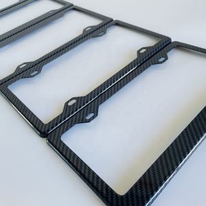 Véritable cadre de plaque d'immatriculation en fibre de carbone de haute qualité Accessoire au meilleur prix pour BMW Tesla Audi <span class=keywords><strong>Porsche</strong></span> Ferrari Mercedes-Benz - Product Image 6