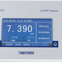 Analyseur de qualité de l'eau TIMEPOWER TP310, pH-mètre/ORP-mètre, calibration à trois points pour les tests d'eau potable en laboratoire