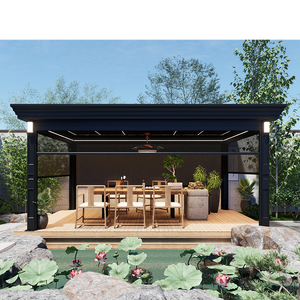 4X5 4x2 <span class=keywords><strong>4x3</strong></span> 4x4 5x5m Mit Lamellen Pergolas De Madera Pergola Bioclimatica Addossata Alluminio Buiten Wasserdicht - Product Image 4