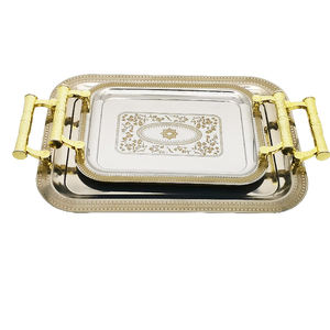 ステンレス鋼長方形皿 & プレート環境にやさしい花柄新スタイルフードトレイ - Product Image 6