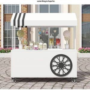 Tùy Chỉnh Có Thể Tháo Rời Kim Loại Di Động Kẹo Thực Phẩm Giỏ Hàng Tiếp Tân Bàn Với Lạnh Uống Các Tính NĂNG - Product Image 5