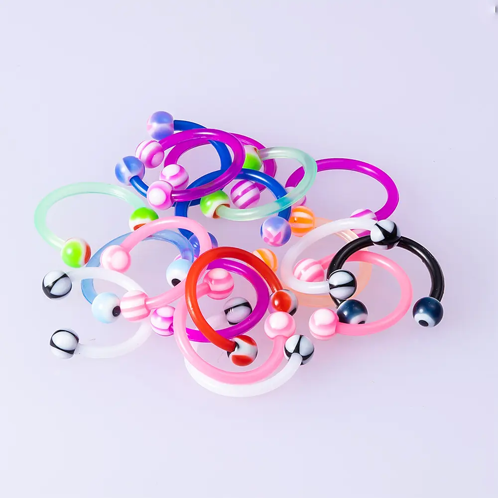 2401 and fashion nose ring UV acrylic CBR false C type nail piercing jewelry manufacturers direct sales