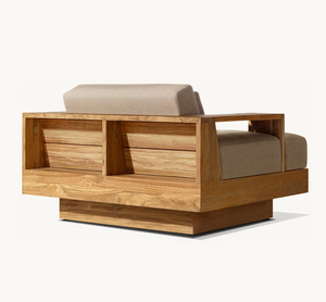 CAPE - Silla de Jardín de Lujo con Reposabrazos, Muebles de Exterior de Teca, Impermeables, para Patio - Product Image 5