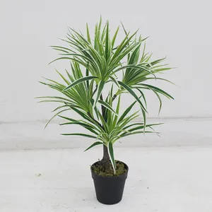 Factory direct sale indoor decoration lifelike artificial white grass tree leaves artificial plant bonsai