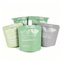 Pochette souple mate personnalisée OEM de 50 ml et 100 ml avec bec verseur pour emballage de shampoing, après-shampoing et liquides de douche