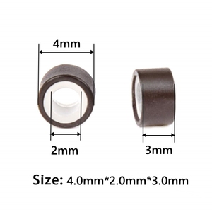 Marque privée 4.0*2.0*3.0mm taille 1000 pièces pré-collé Silicone Micro anneau perles lignes de cheveux perles pour Extensions de cheveux - Product Image 5