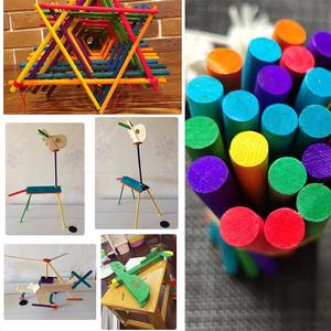 FOSKA 100 bâtonnets en <span class=keywords><strong>bois</strong></span> éducatifs pour les jeunes enfants, multicolores, pour le développement cognitif et le jeu créatif des garçons et des filles - Product Image 5