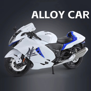 Modèle de moto en alliage 1:9 HY Suzuki Hayabusa GSX-1300R sous licence officielle, style course urbaine, <span class=keywords><strong>simulation</strong></span> acousto-optique moulée sous pression - Product Image 3