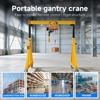 Mini-grue portative mobile à usage intérieur et extérieur, capacité 300 kg, 500 kg, 1T, 2T, 3T, 5T, 10T, avec palan