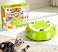 Juguete Interactivo para Gatos con Velocidad Ajustable y Salidas Aleatorias, Juguete Inteligente para Mascotas