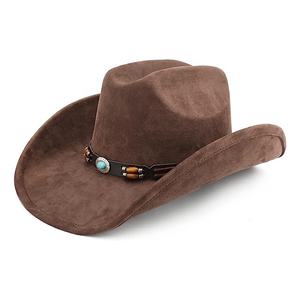 Chapeau de cowboy unisexe en feutre de luxe Fedora Casquette de cowgirl OEM ODM Fabricant <span class=keywords><strong>Castor</strong></span> en laine à large bord pour homme pour les fêtes d'hiver Pêche - Product Image 3