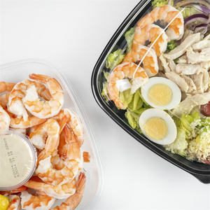 Contenedor de almacenamiento de alimentos desechable reciclable duradero de alta capacidad de gran calidad con tapa transparente para usos múltiples y fideos - Product Image 5