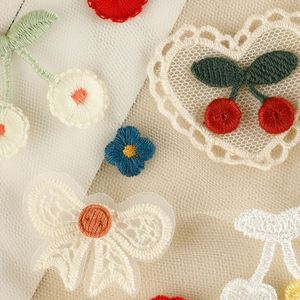 ผ้าลูกไม้ลายดอกทิวลิปเชอร์รี่แบบ DIY ปักลายดอกไม้ ผ้าปะลายดอกไม้แบบใหม่ - Product Image 4