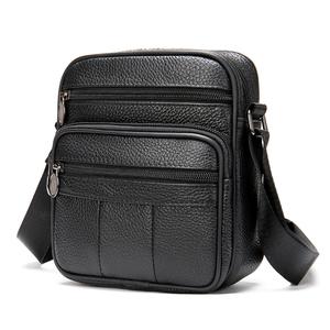 Bolso de Hombro de Cuero para Hombre, Multifuncional, para Teléfono Móvil, de Piel de Vaca de Primera Capa, Bolso de Pecho Masculino - Product Image 4