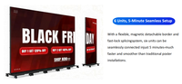 HD Gob P1.2 P1.53 P1.86 P2 P2.5 Indoor Foldable Led Poster Screen Display Portable Digital Banner Led Video Wall for Store
