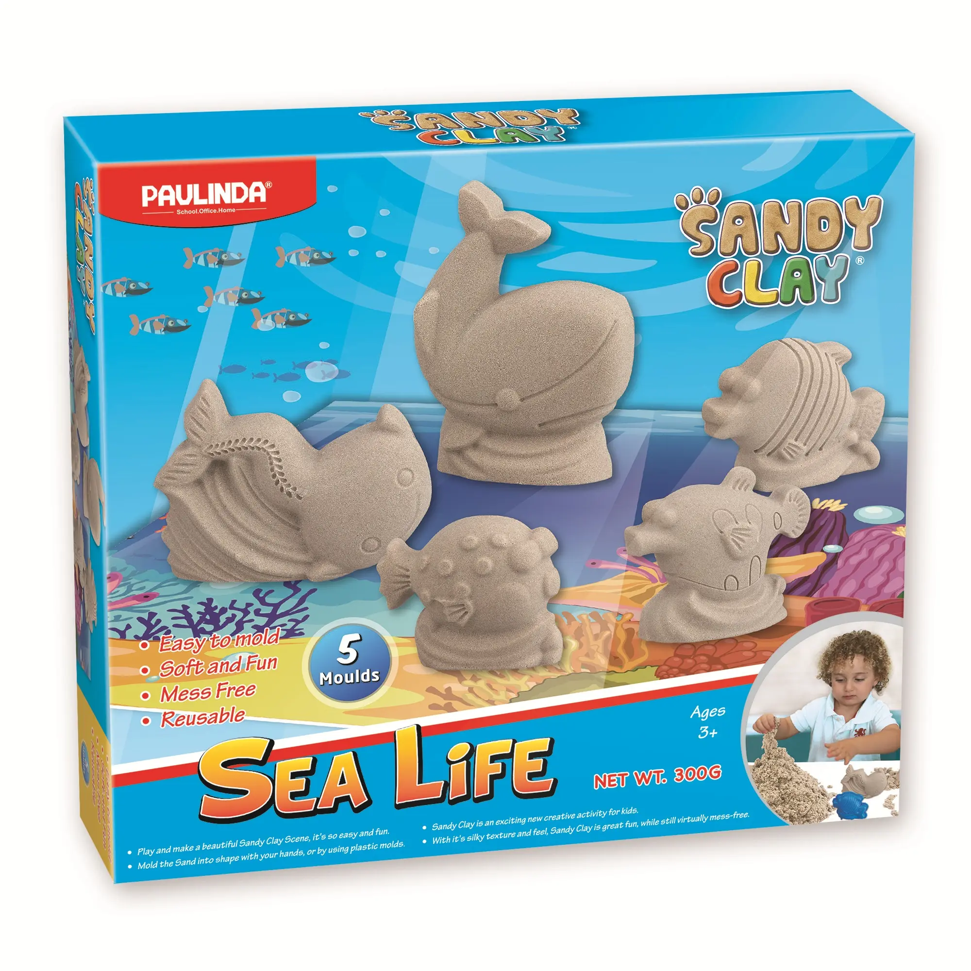 Paulinda criança brinquedos praia personalizados, sem glúdio, areia de modelagem, faça você mesmo, argila de areia moldável