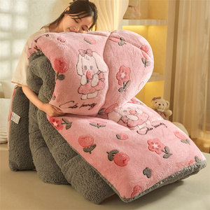 Ấm áp thoải mái bông tuyết flannel cừu flannel chăn hai mặt flannel thoáng khí mùa đông chăn lõi - Product Image 4