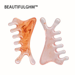 Peine multifuncional de resina Gua Sha, tabla de masaje Facial para relajación, mejora la circulación sanguínea, masaje de Peine de masaje de meridianos - Product Image 2