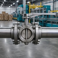 Vanne papillon à clapet en fonte ductile, siège EPDM, type à oreilles, double bride, ANSI Classe 150, pour système de traitement de l'eau, directement de l'usine