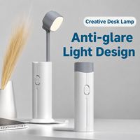 Nouvelle lampe de bureau pliable pour la protection des yeux, lumière puissante et suffisamment brillante, lampe de lecture avec lampe torche, lampe de nuit LED pliable