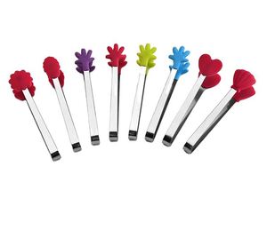 Pince de service pour salade et barbecue, en acier inoxydable, ustensile de cuisine créatif en forme de cœur, mini pince alimentaire en silicone - Product Image 5